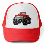RED MONSTER TRUCK hats