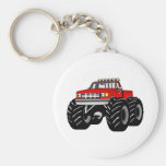 RED MONSTER TRUCK KEY CHAINS