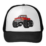 RED MONSTER TRUCK MESH HATS