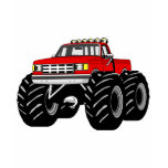 RED MONSTER TRUCK t-shirts