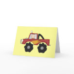 Red Monster Truck Tshirts and Gifts Greeting Cards