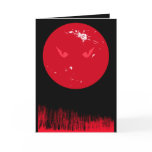 Red Moon Halloween Night Greeting Cards