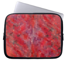 Red Mosaic Tiles Laptop Sleeve