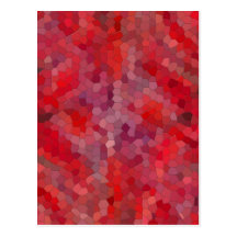 Red Mosaic Tiles Post Card
