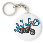 Red motorcycle keychain