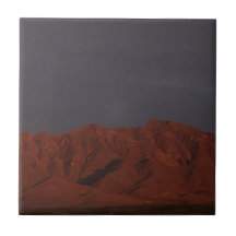 Red Mountain at Twilight Ceramic Tile