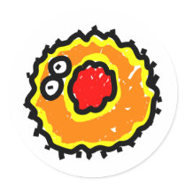 Red Mouth Cartoon Germ