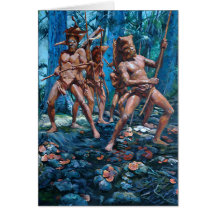 Red Mudmen Greeting Cards