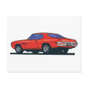 Red Muscle Car postcards