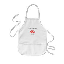 Red mushroom apron