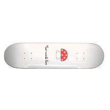 Red mushroom skate board