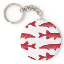 Red Muskie Key Chain