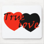 Red n Black True Love Hearts mousepads