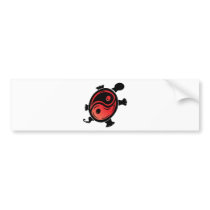 Red-n-Black-Yin-Yang-Turtle Bumper Sticker