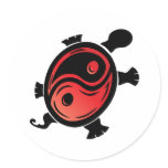 Red-n-Black-Yin-Yang-Turtle Stickers