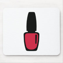 Red nail polish mouse pad