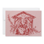 Red Nativity Invite