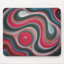 Red Nebula Mouse Pad