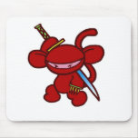 Red Ninja Claw-No Words Mouse Mat