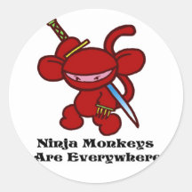 Red Ninja Claw Stickers