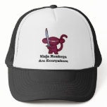 Red Ninja Monkey with Sword hats