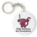 Red Ninja Monkey with Sword keychains