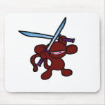 Red Ninja Overhead-No Words mousepads