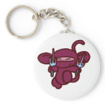 Red Ninja Sai-No Words Keychain