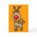 Red-nosed reindeer greeting cards