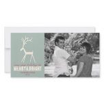 Red Nosed Reindeer Holiday Photo Greeting photo cards
