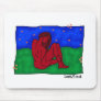 Red nude with border mousemat mousepad