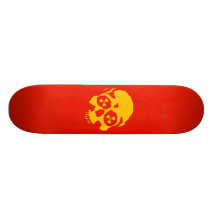 Red Nuke Skull Danger Skate Board Decks