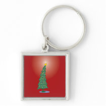 Red oh Christmas Tree Keychain