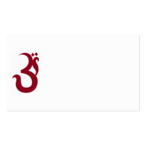 Red Om Business Card Templates