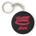 Red on Black Dragon Keychain
