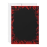 Red on Black Grunge Border 2 Invitation