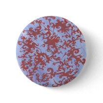 Red on Blue Pinback Buttons