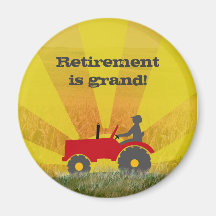 Red or Green Tractor Retirement Magnet