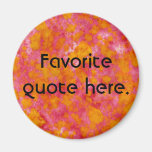 Red & Orange Dip Dyed Watercolor Customisable Magnets