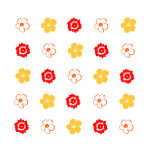 Red & Orange Flower Pattern: t-shirts