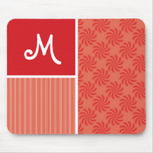 Red & Orange Swirls; Swirl Mousepads