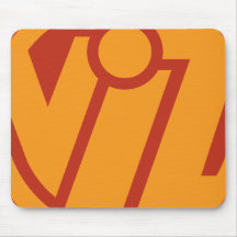 red-orange viz mouse pad