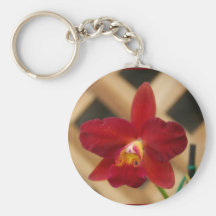 Red Orchid keychain