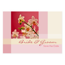 Red Orchid • Save the Date Mini Card Business Card