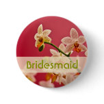 Red Orchid • Wedding Button