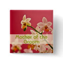 Red Orchid • Wedding Button