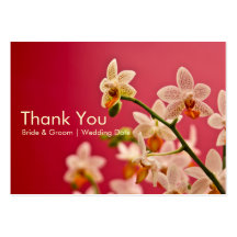 Red Orchid • Wedding Favour Tags Business Card Templates