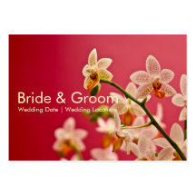 Red Orchid • Wedding Website Business Card