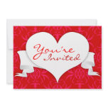 Red Orlee Heart Invitation