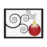 Red Ornament Christmas Postcard Greetings